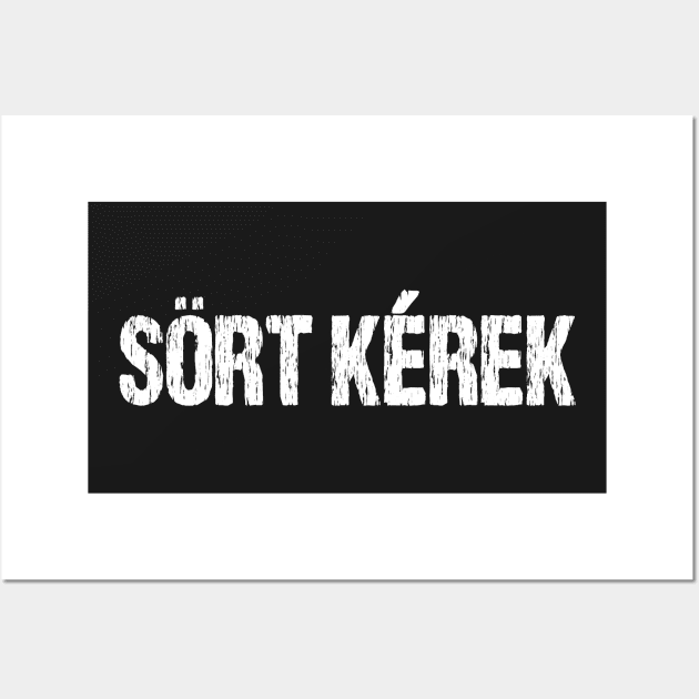 Sort Kerek Beer Please Funny Hungarian Language Distressed Wall Art by Nirvanibex